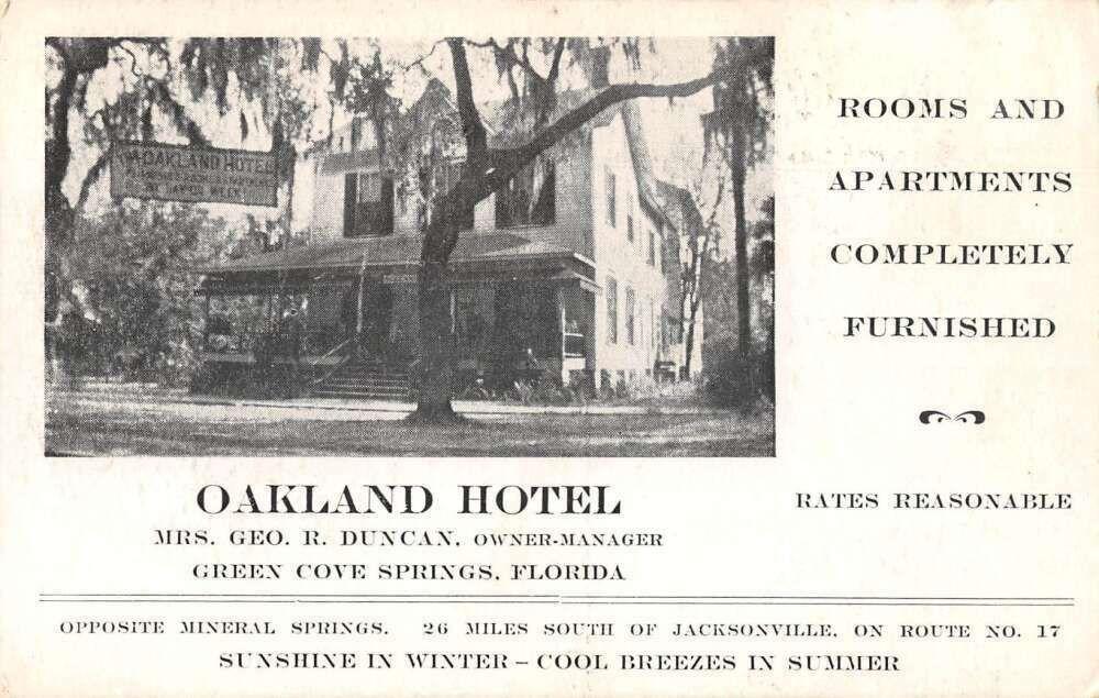 Oakland Hotel Advertisement