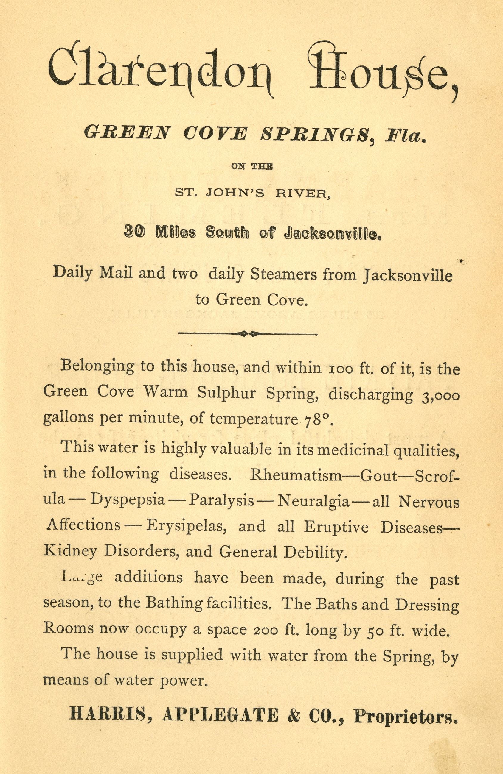 Clarendon Advertisement